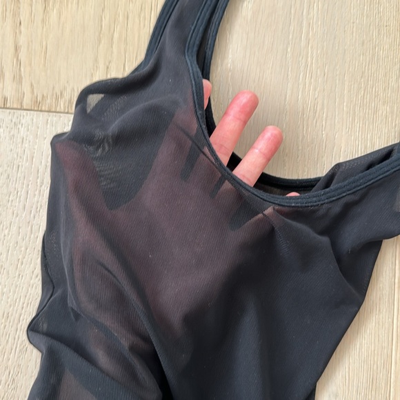 American Apparel mesh see-through bodysuit in black - Picture 3 of 3